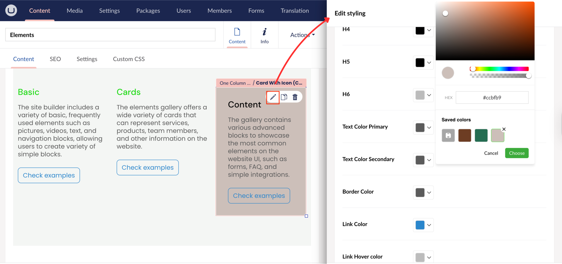 How to Edit Page Elements in Umbraco with ByteEditor