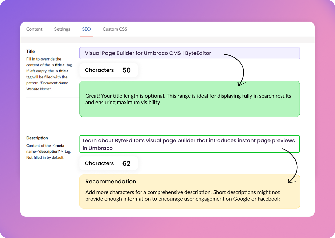 Meta Tags in Umbraco with ByteEditor