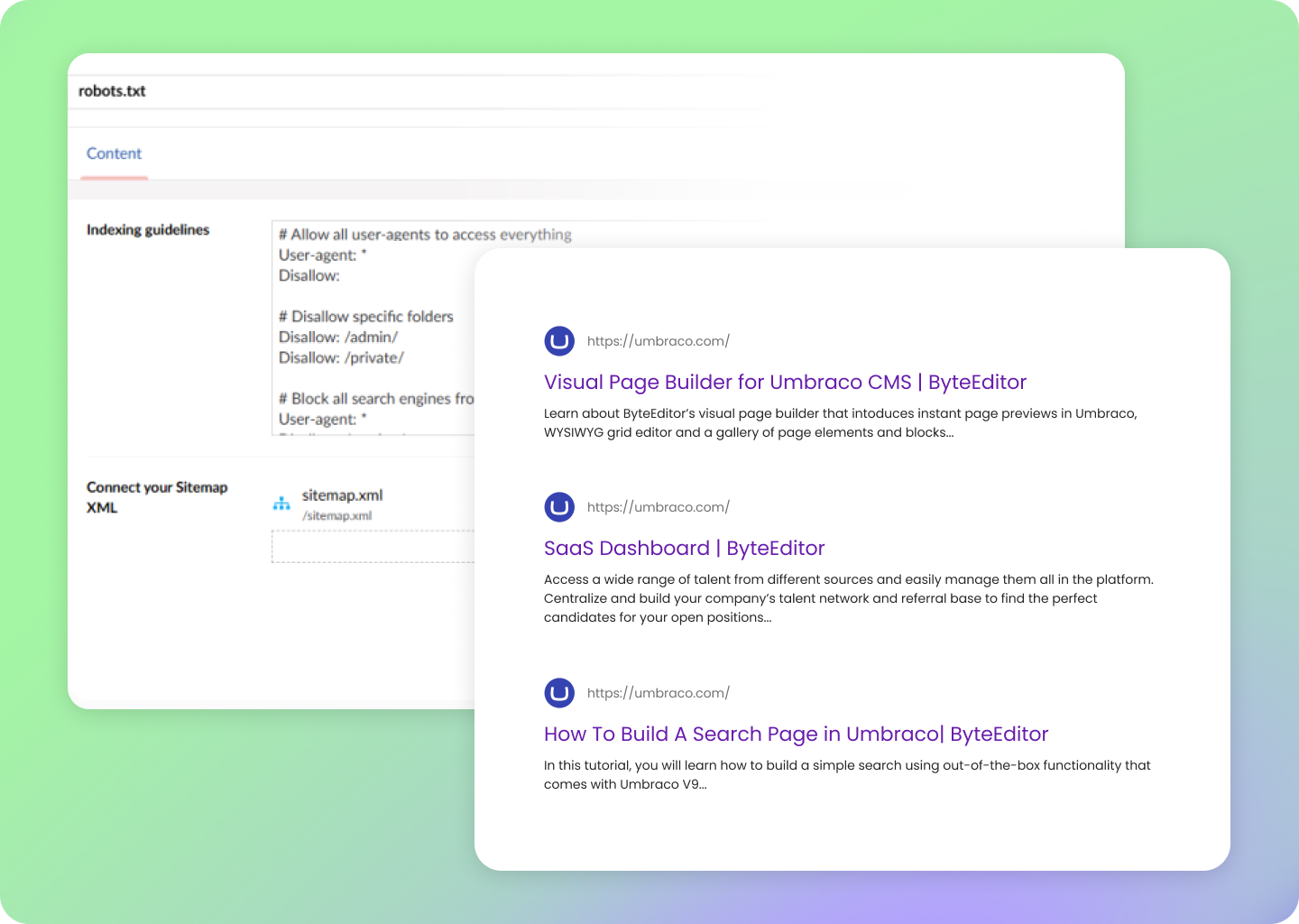 Generate Robot.txt file for Umbraco Website with ByteEditor