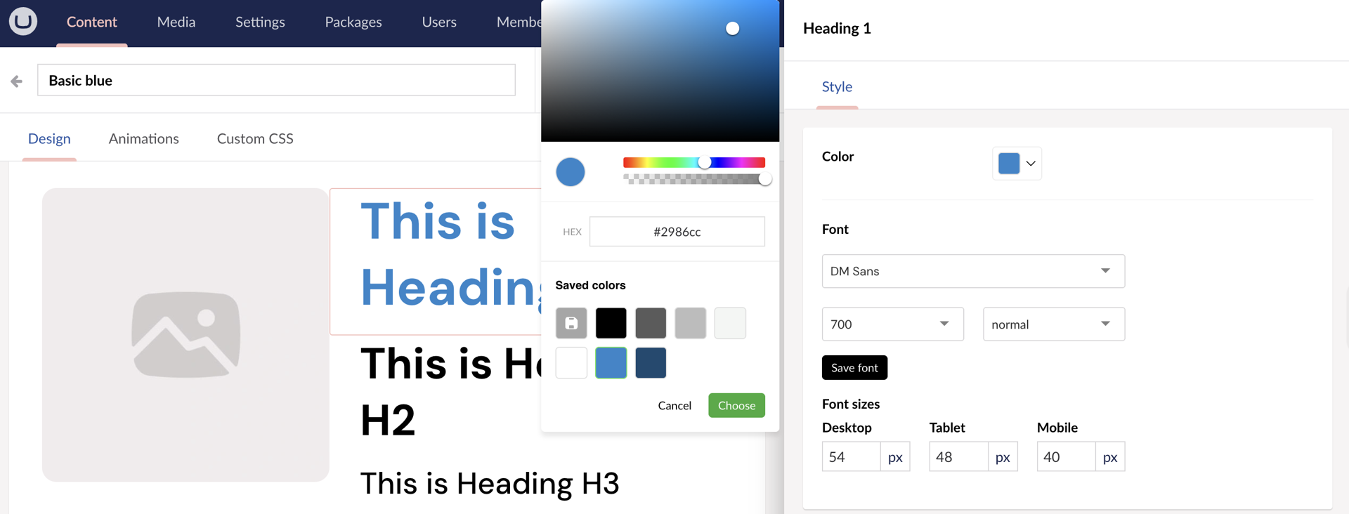 How to style your design in Umbraco with ByteEditor