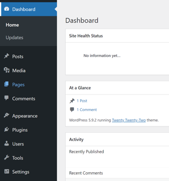 WordPress Dashboard
