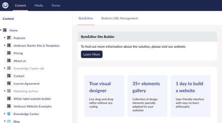Umbraco backoffice