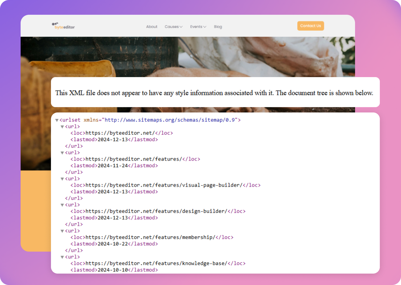 XML SiteMap for Umbraco Website with ByteEditor