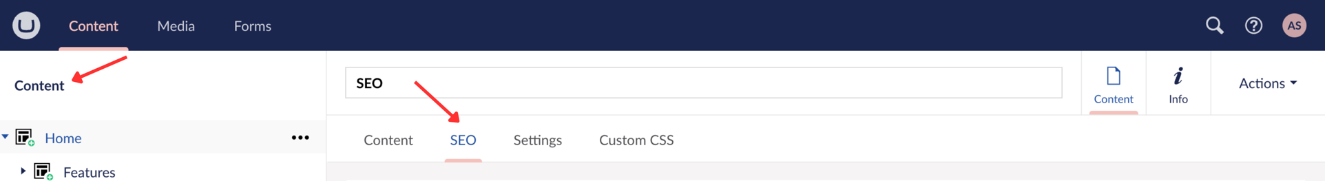 STEP 1: Open SEO tab in ByteEditor
