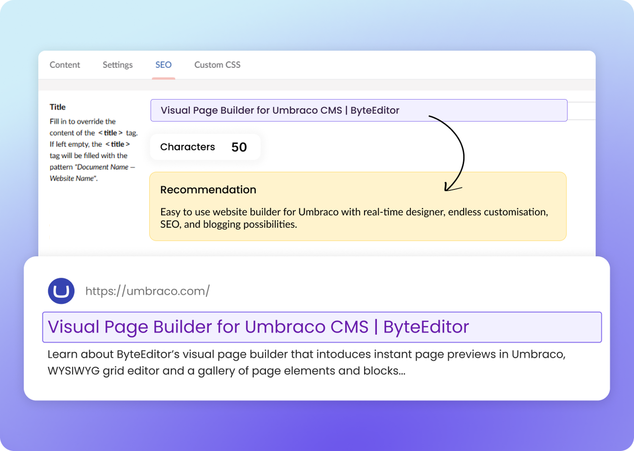 Meta Tags optimization in Umbraco with ByteEditor